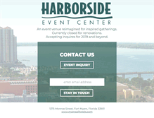 Tablet Screenshot of harborsideevents.com